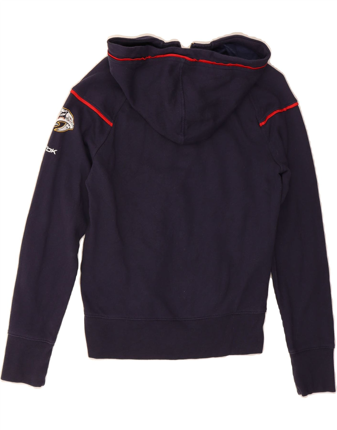 REEBOK Mens Nashville Predators Zip Hoodie Sweater Medium Navy Blue Vintage Reebok and Second-Hand Reebok from Messina Hembry 