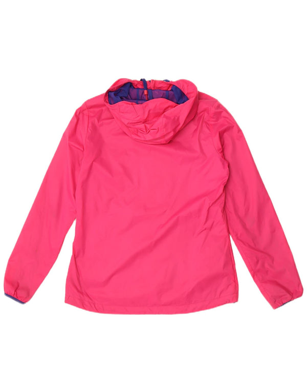 Jaqueta de chuva com capuz feminina Puma UK 12 rosa médio