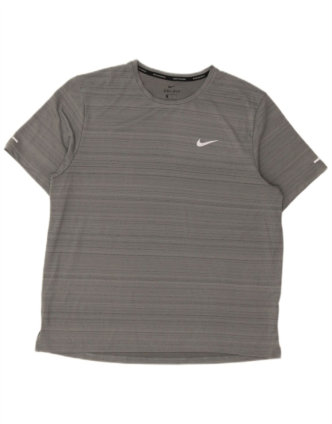 Camiseta Nike Masculina Dri Fit Top Grande Cinza Risca de Giz Poliéster