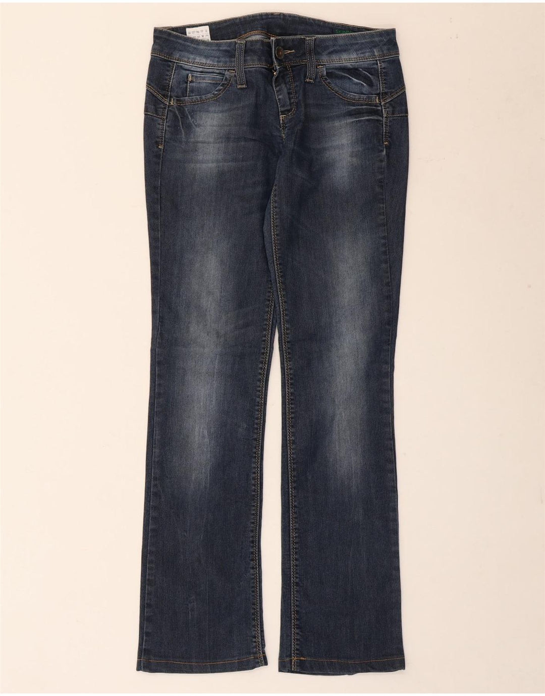 Benetton Calça Jeans Feminina Bootcut W28 L30 Azul