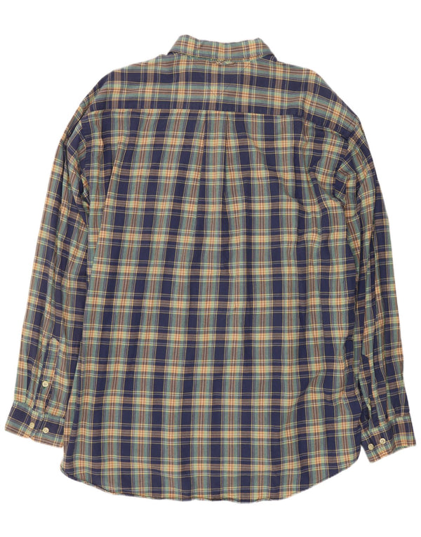 Camisa masculina Tommy Hilfiger XL azul xadrez algodão