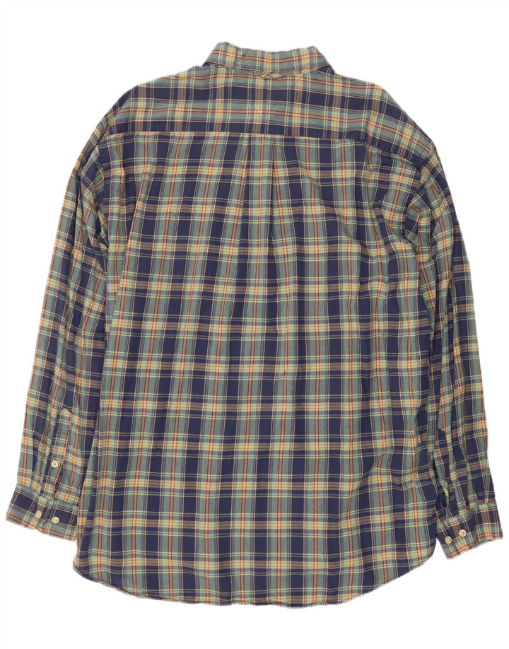Camisa masculina Tommy Hilfiger XL azul xadrez algodão
