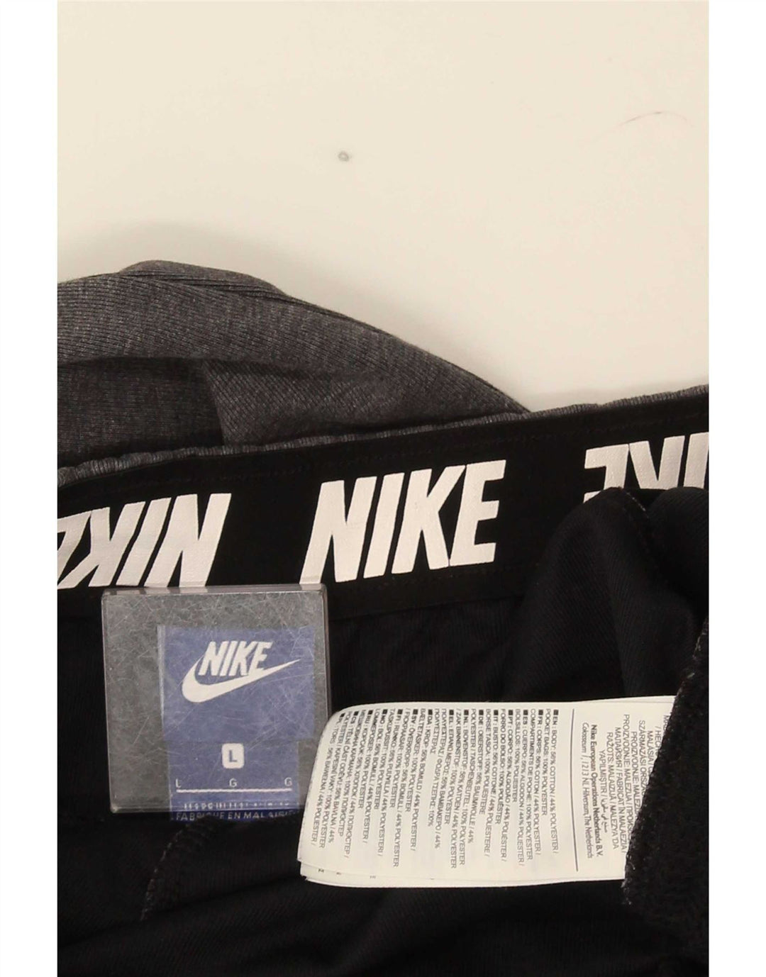 Calça de treino masculina Nike joggers grande algodão cinza