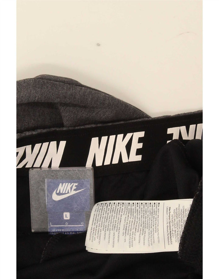 Calça de treino masculina Nike joggers grande algodão cinza