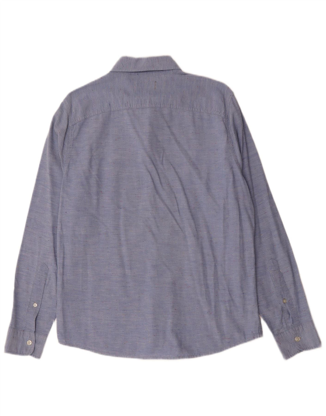 Camisa masculina Hollister grande algodão manchado azul