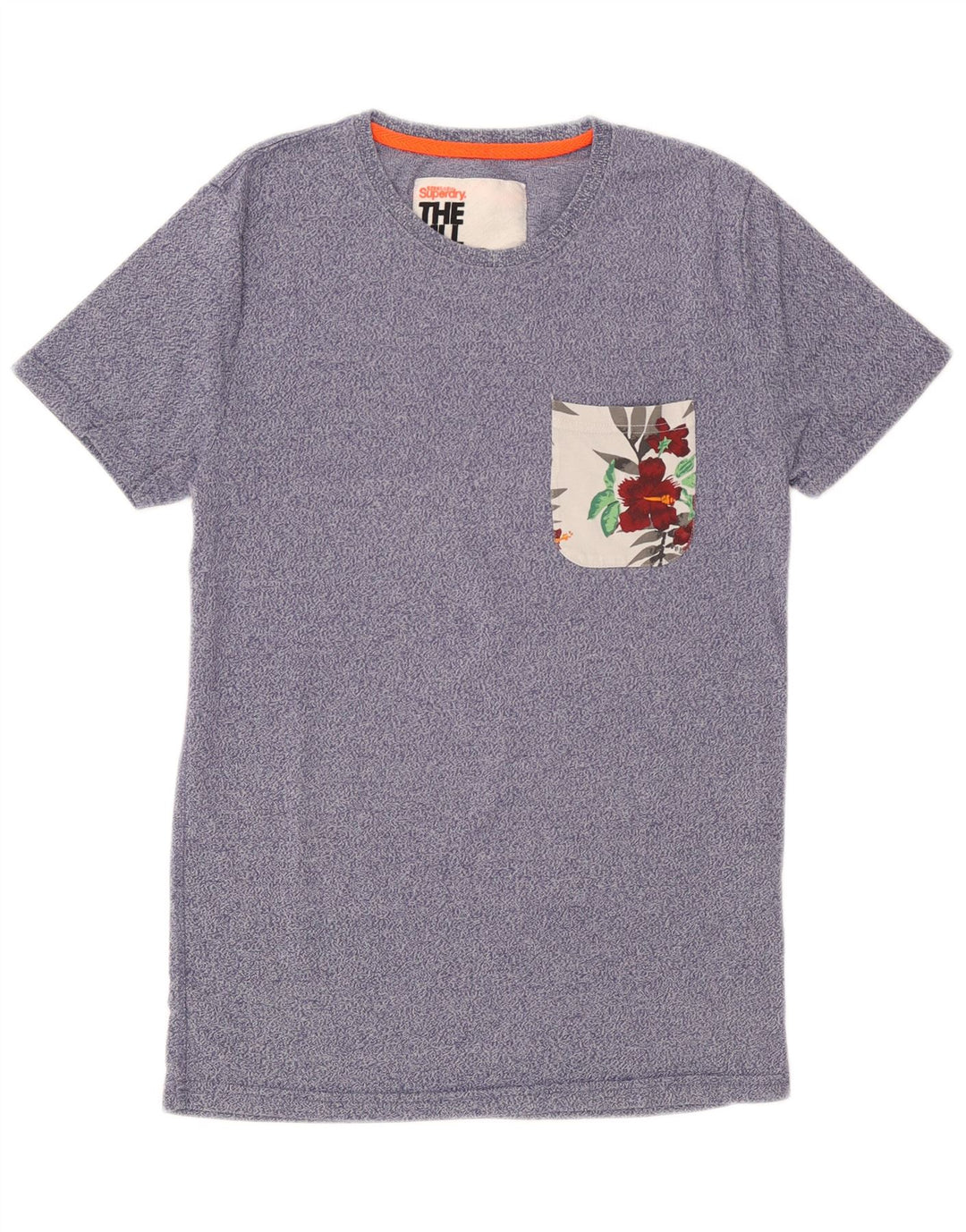 Superdry camiseta masculina gráfica top pequeno azul algodão