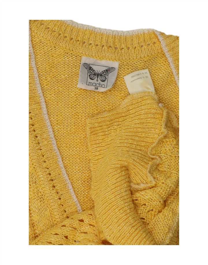 MACHO Colete Feminino Regata EU 38 Algodão Amarelo Médio