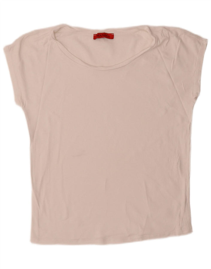 Camiseta feminina Max & Co. UK 14 médio branco