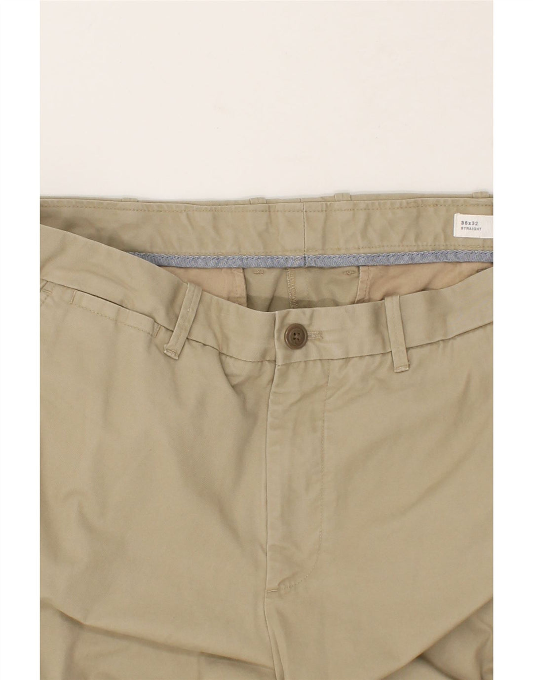 VINTAGE Mens Straight Chino Trousers W36 L32  Beige Cotton Vintage Vintage and Second-Hand Vintage from Messina Hembry 