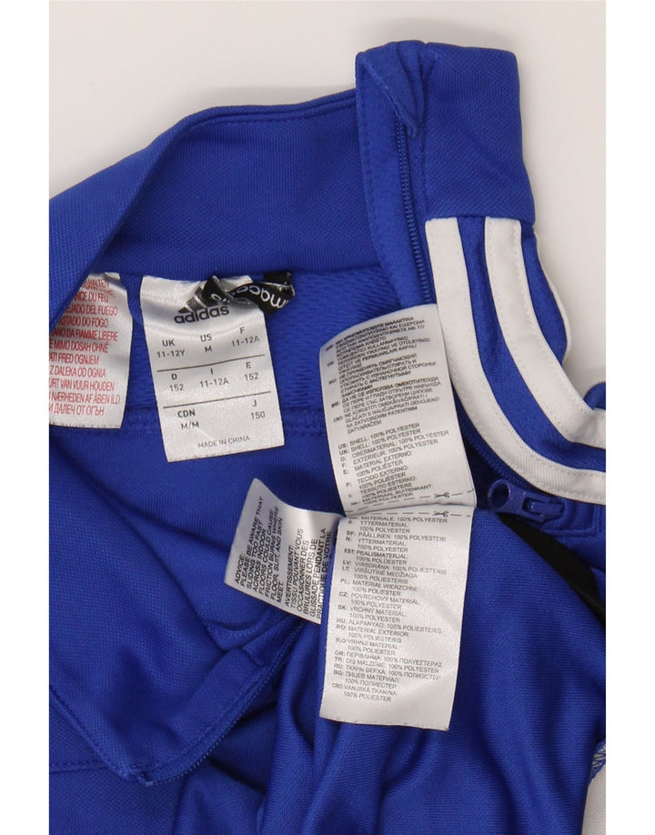 ADIDAS Meninos Climacool Zip Neck Pullover Treino Top 11-12 Anos Azul