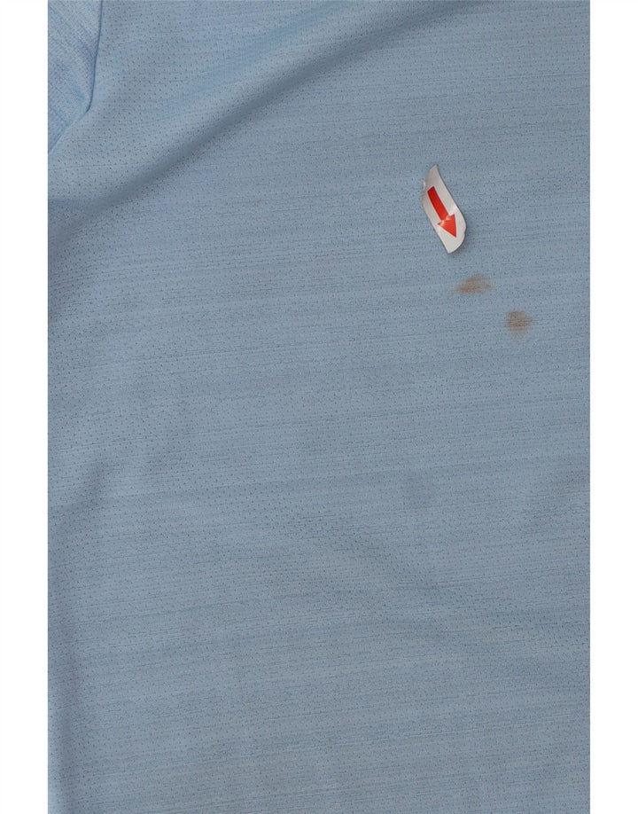 Nike Mens Dri Fit Camiseta Top Médio Azul Poliéster