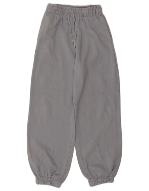 Zara Calças de treino femininas Joggers UK 8 pequeno algodão azul