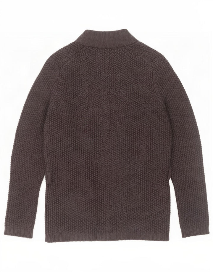 Suéter feminino Gap Longline oversized aberto cardigan Reino Unido 14 lã preta média