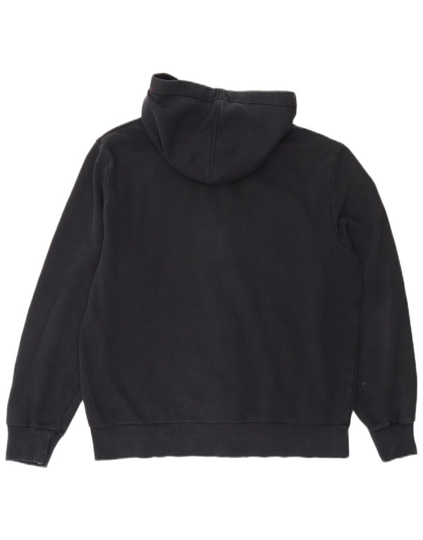 Suéter masculino Puma Graphic Zip com capuz grande algodão preto