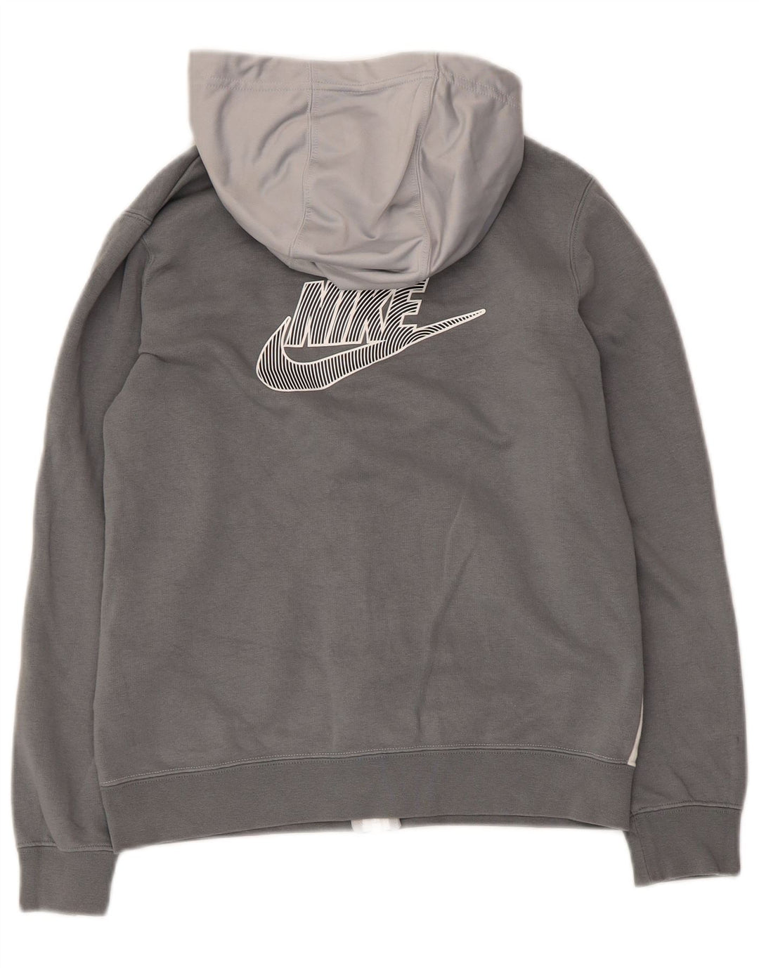 Suéter Nike Boys Graphic Zip com capuz 10-11 anos cinza médio bloco colorido