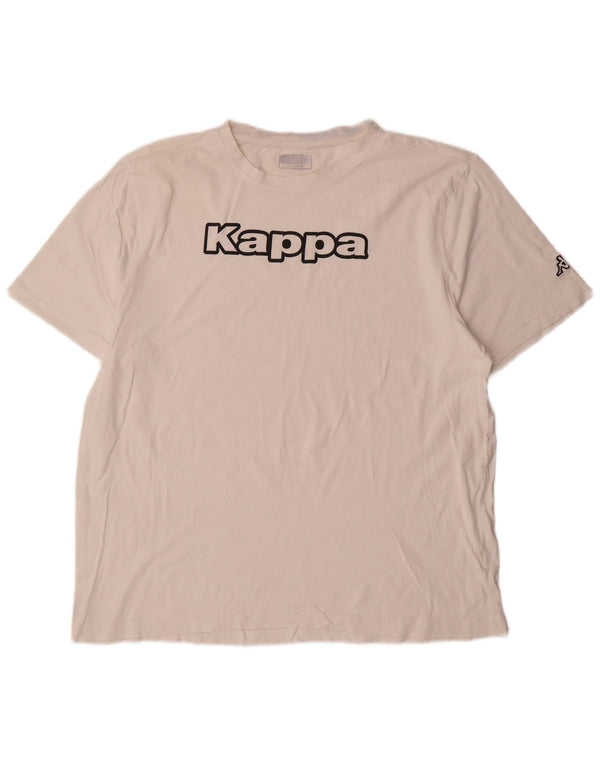 Camiseta gráfica masculina Kappa Top 2XL branca