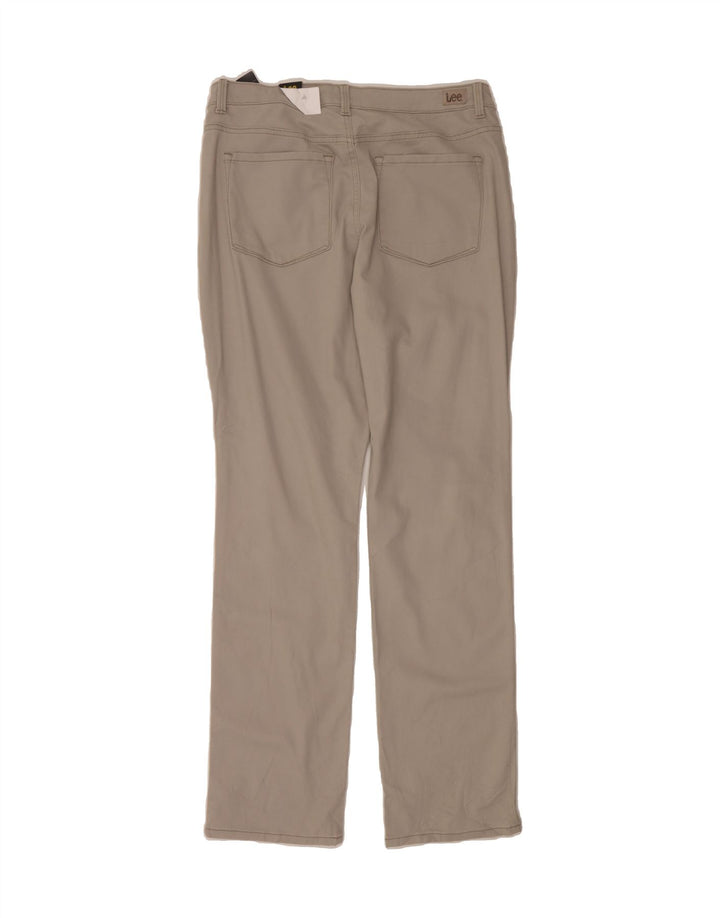 LEE Womens Straight Relaxed Fit Casual Trousers US 16 2XL W34 L33 Grey Vintage Lee and Second-Hand Lee from Messina Hembry 