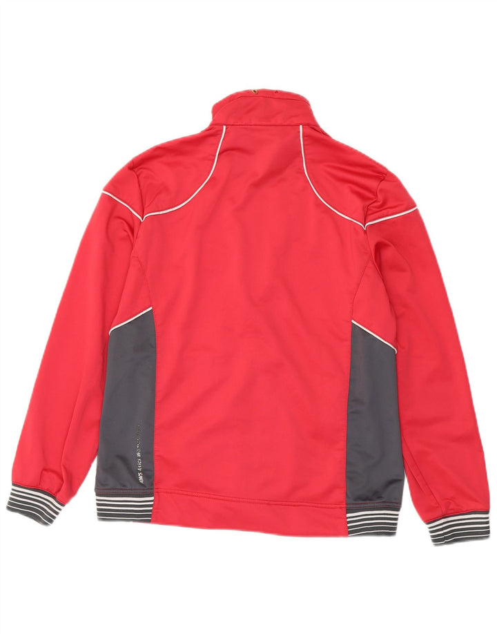 Asics Womens Tracksuit Top Jacket UK 18 XL Rosa Colourblock Poliéster