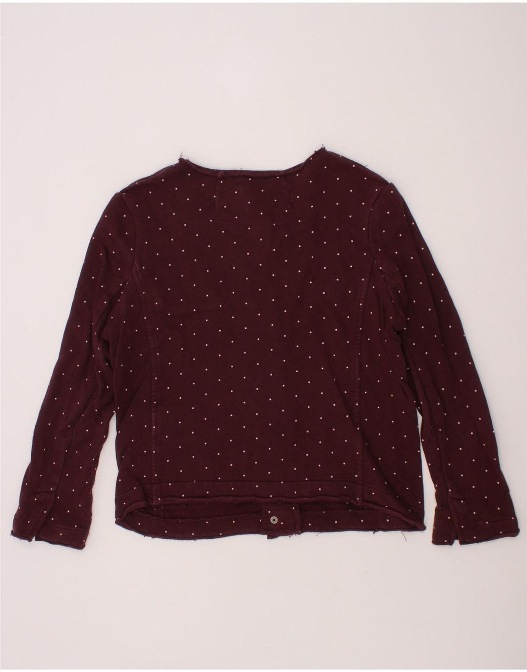 SUN68 Girls Cardigan Sweater 9-10 Years Burgundy Spotted Cotton Vintage Sun68 and Second-Hand Sun68 from Messina Hembry 