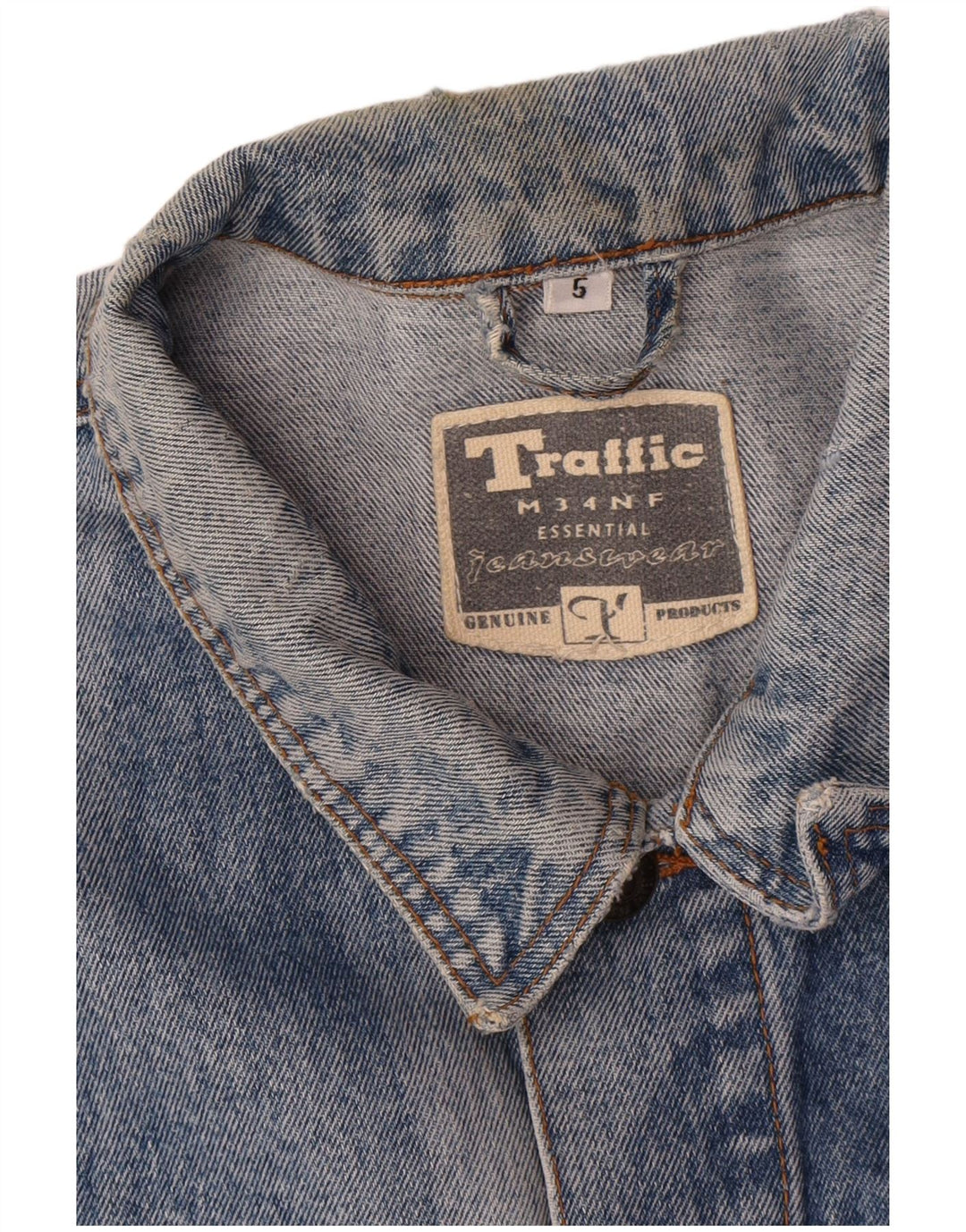 Jaqueta jeans masculina Traffic UK 42 XL algodão azul