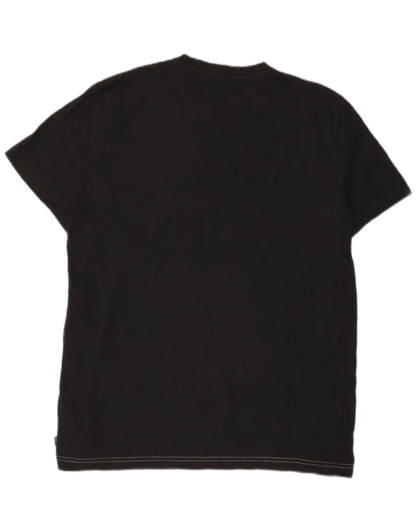 Camiseta masculina Puma Top XL preta colorblock algodão