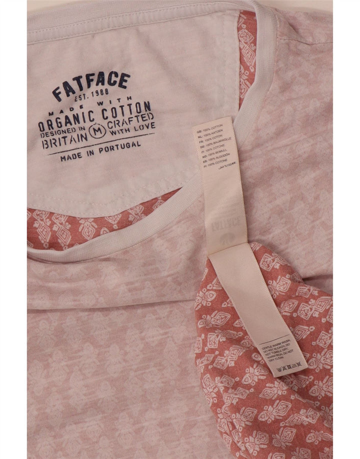 Camiseta masculina Fat Face Top Médio Algodão Paisley Rosa
