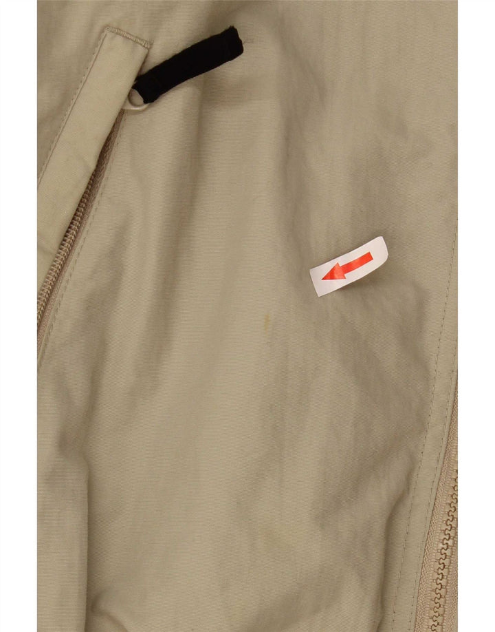 Jaqueta de chuva masculina Columbia UK 36 pequena bege nylon