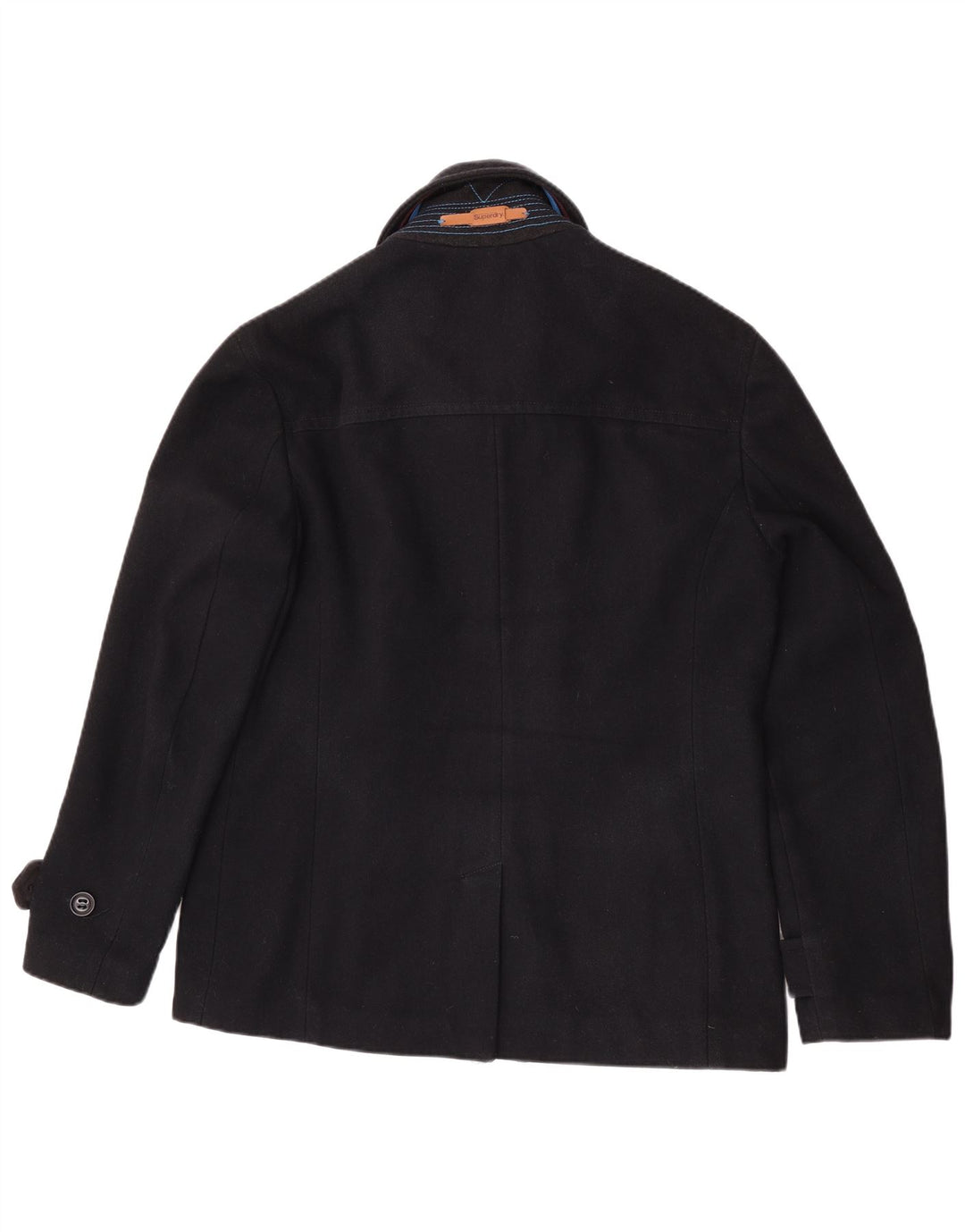 Casaco feminino Superdry Commodity Pea UK 20 2XL lã azul marinho