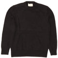 Zara Suéter masculino com gola redonda, lã preta média