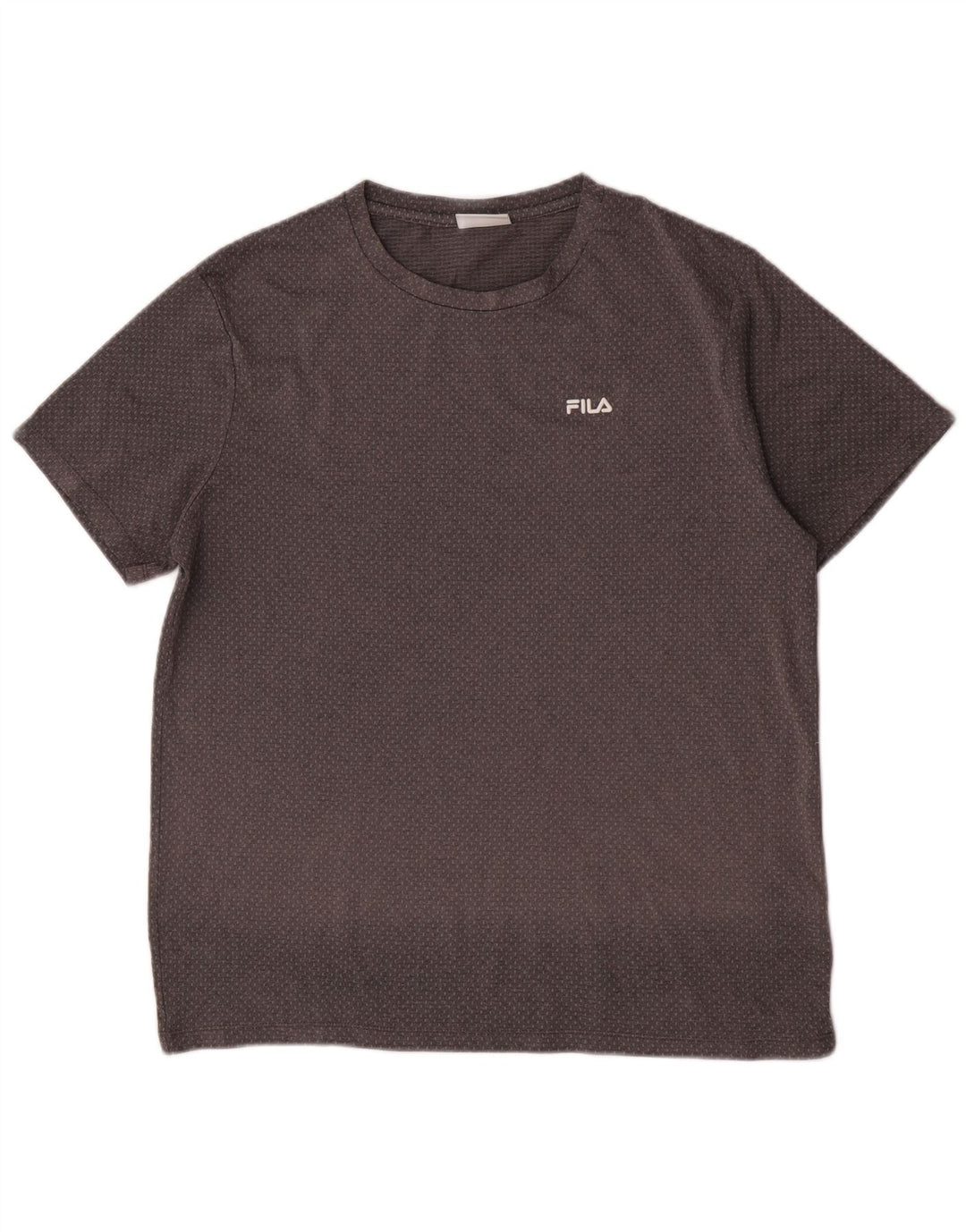 Camiseta masculina Fila grande poliéster cinza