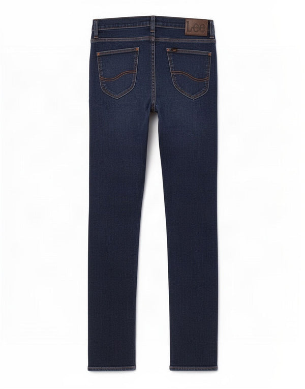 Lee Mens Luke Tapered Slim Jeans W34 L34 Azul Marinho Algodão