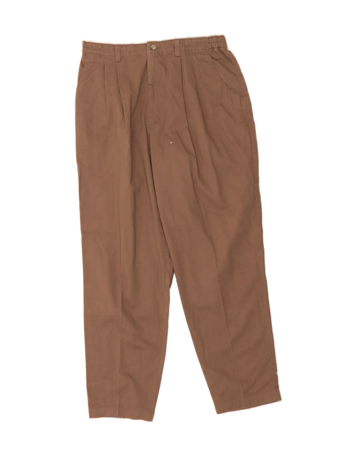 LEE Womens Pegged Casual Trousers US 18 2XL W36 L30 Brown Cotton Vintage Lee and Second-Hand Lee from Messina Hembry 