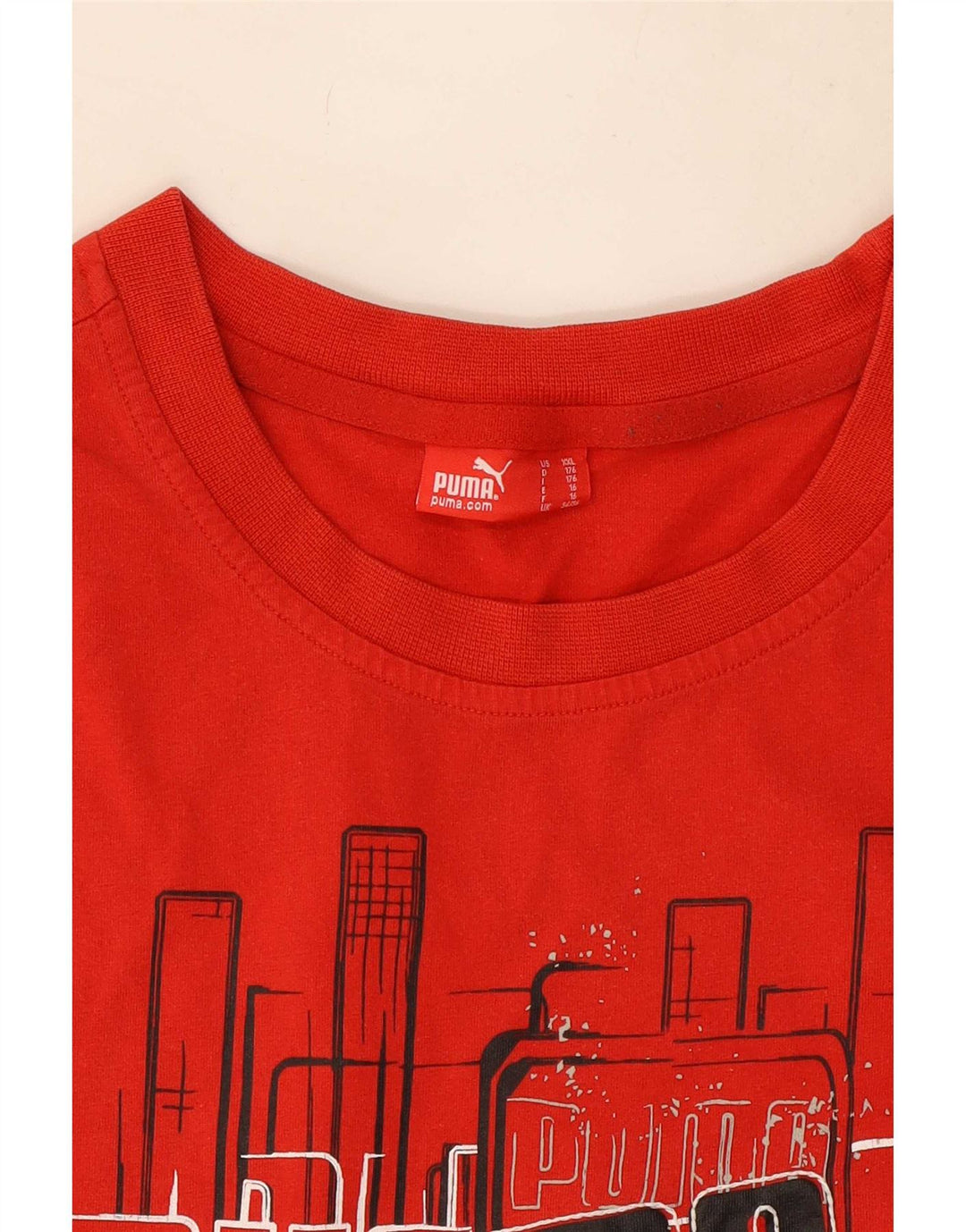 Camiseta Puma Meninos Graphic 15-16 Anos Vermelho