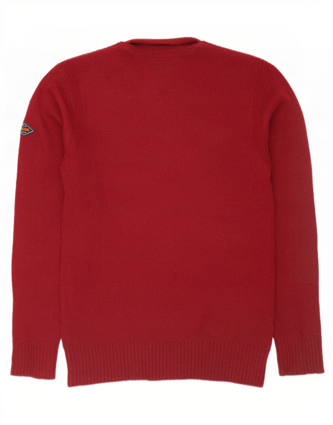 Suéter masculino Superdry com gola redonda e lã de carneiro vermelha média
