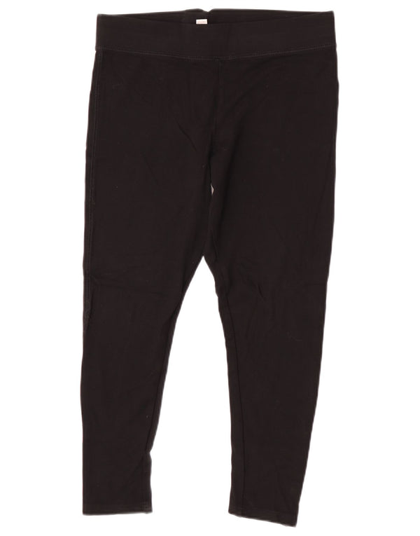 Leggings capri femininas Topshop Reino Unido 12 viscose preta média