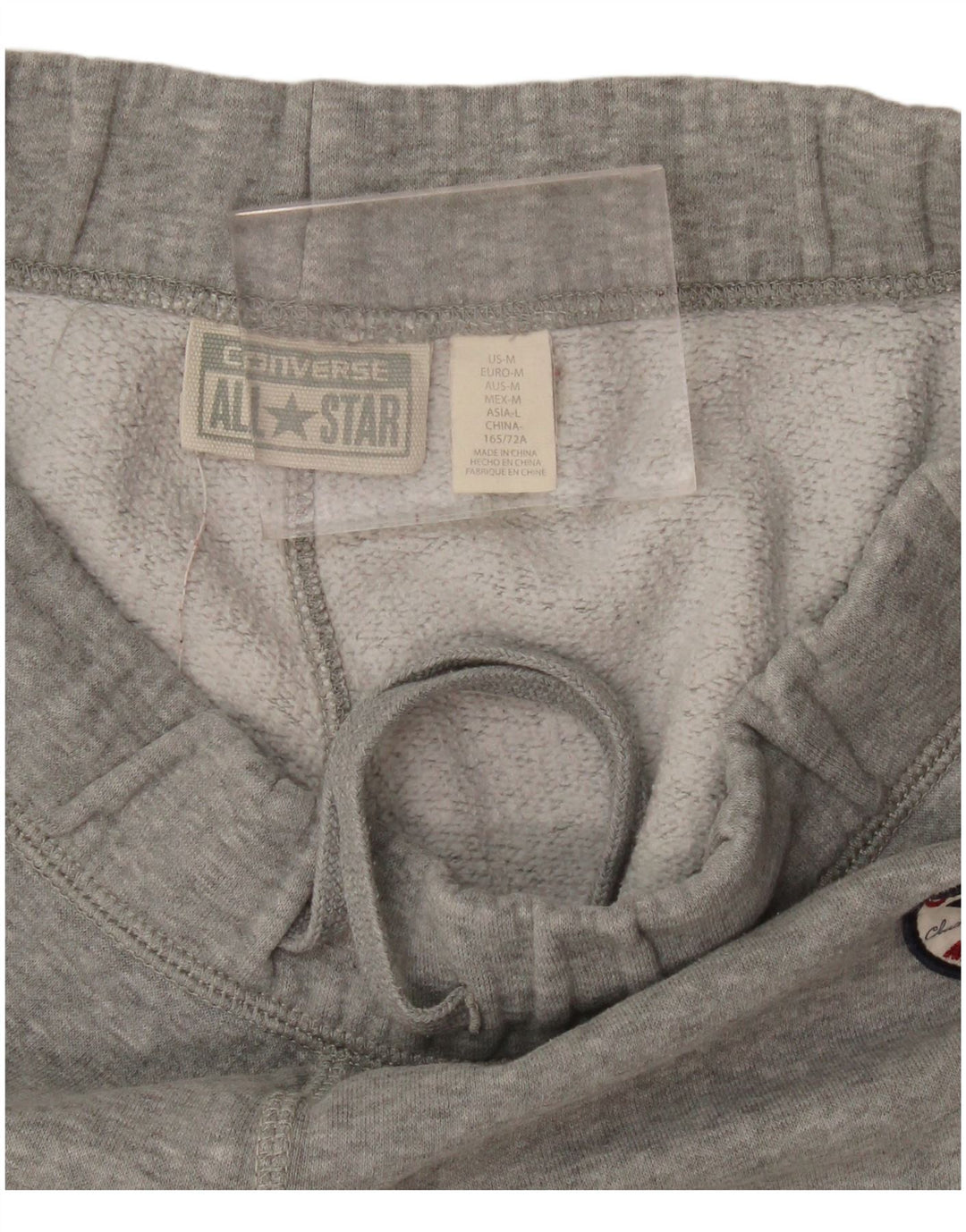 Calça de treino feminina Converse Joggers UK 14 algodão manchado cinza médio