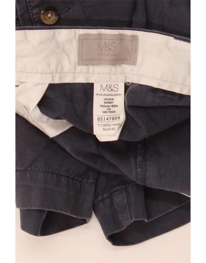 Shorts chino masculino MARKS & SPENCER W40 XL algodão azul