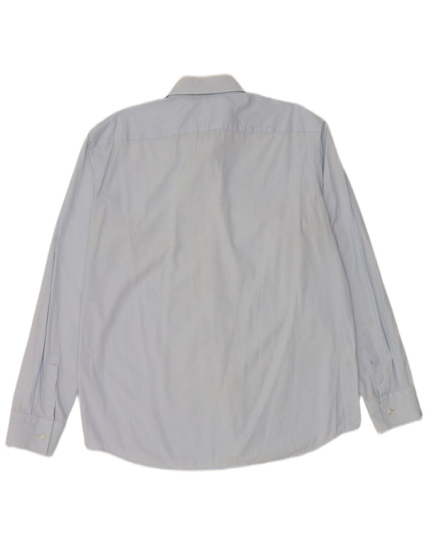 Camisa masculina Hugo Boss Regular Fit tamanho 43/17 XL algodão azul