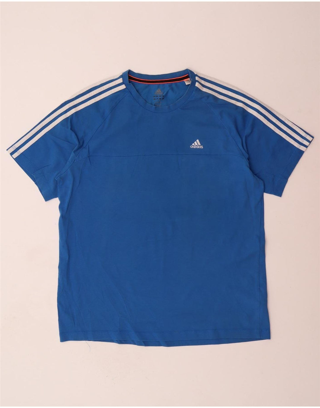 Camiseta Adidas Masculina Climalite Top Grande Algodão Azul
