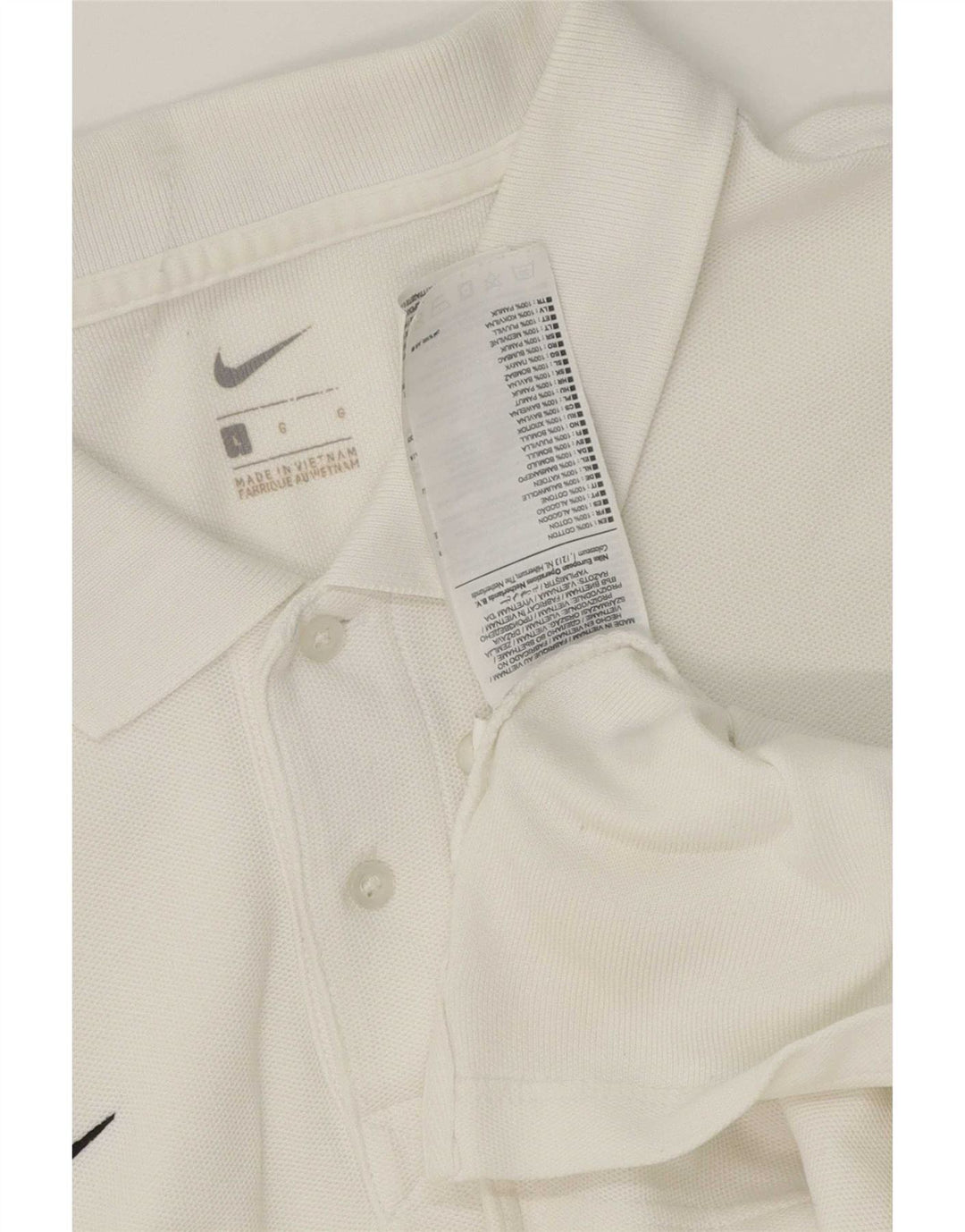 Camisa polo masculina Nike grande algodão branco