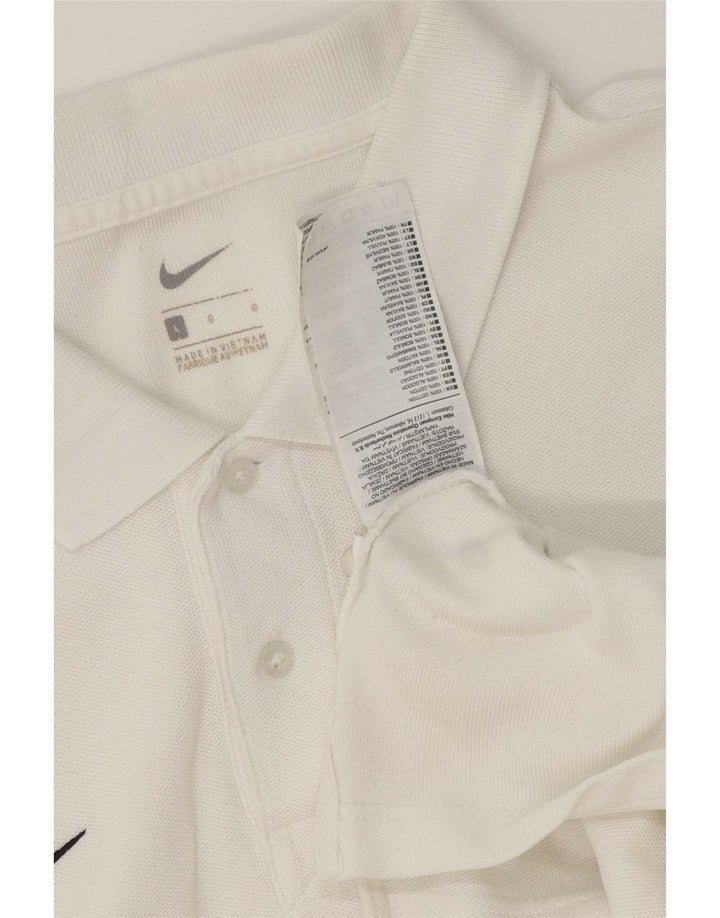 Camisa polo masculina Nike grande algodão branco