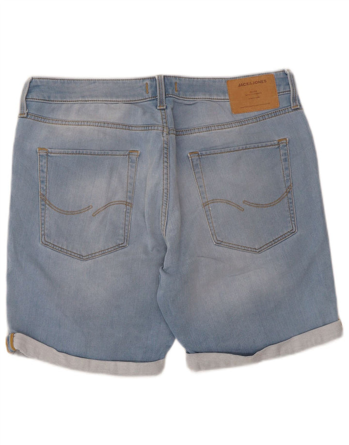 Shorts jeans masculino JACK & JONES grande W34 algodão azul