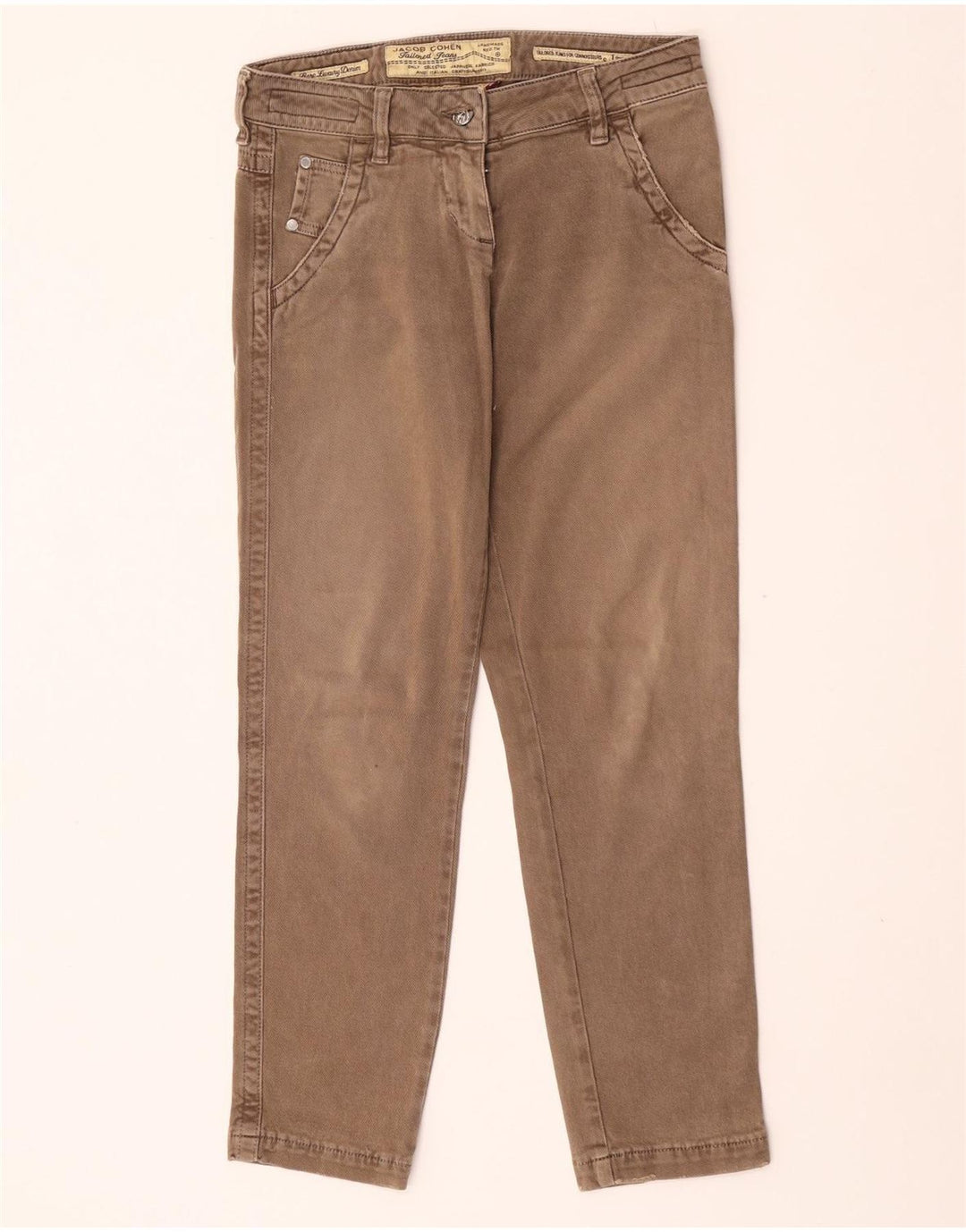Jacob Cohen Calça jeans feminina sob medida W27 L28 algodão marrom