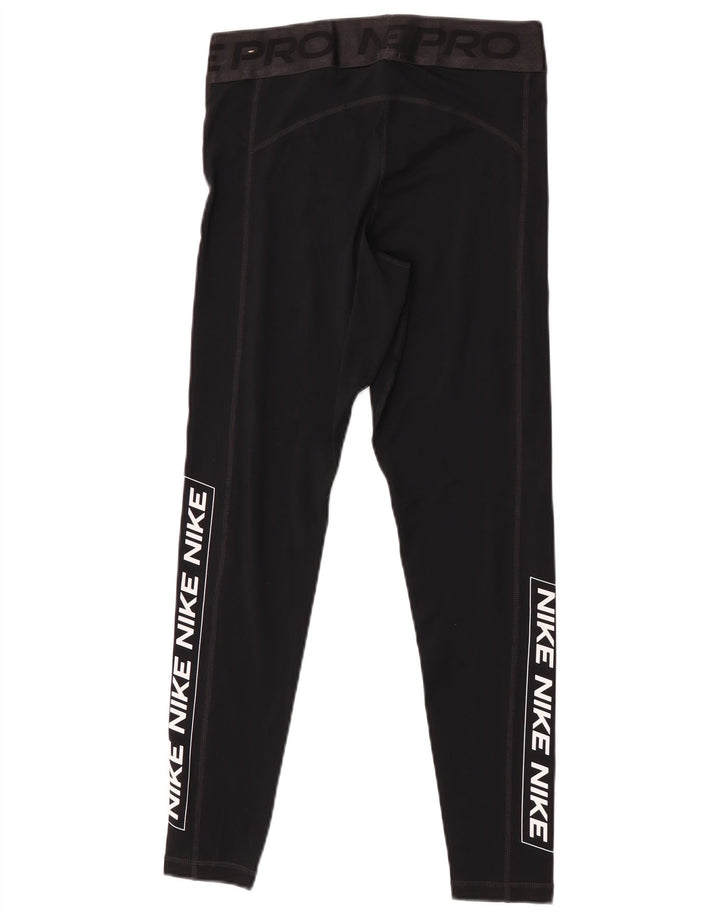 Leggings Nike Femininas Graphic UK 14 Médio Preto Poliéster