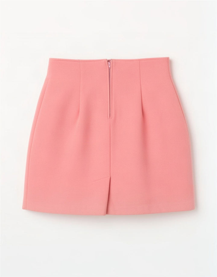 Saia reta feminina Sisley média W30 rosa