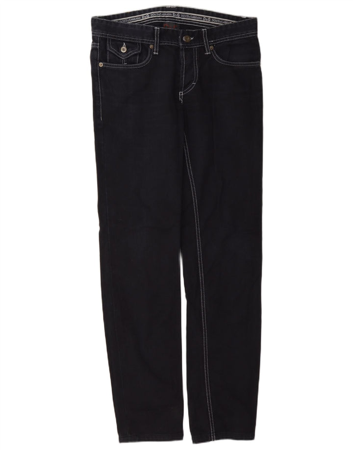Dolce & Gabbana Jeans retos femininos W30 L32 algodão azul marinho
