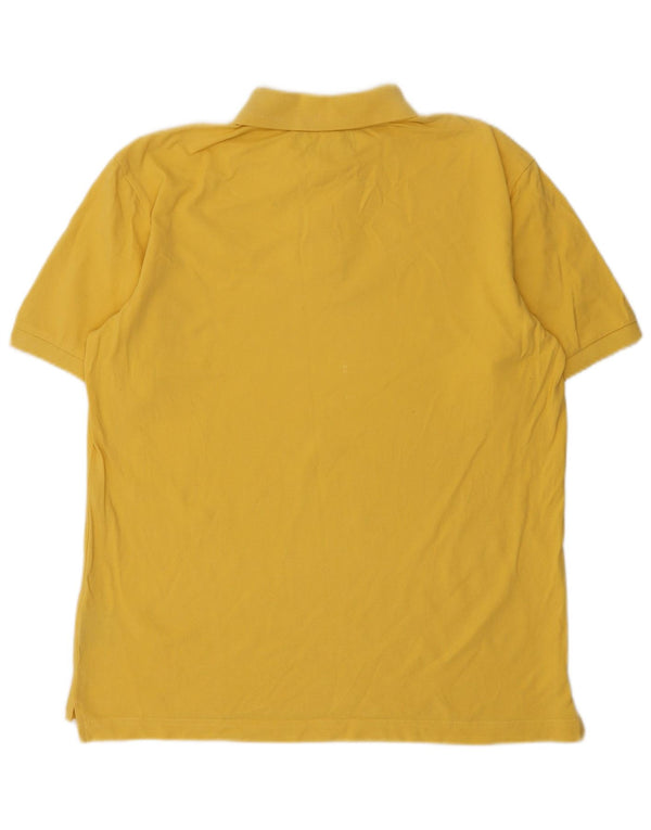 Camisa polo masculina Kappa grande algodão amarelo