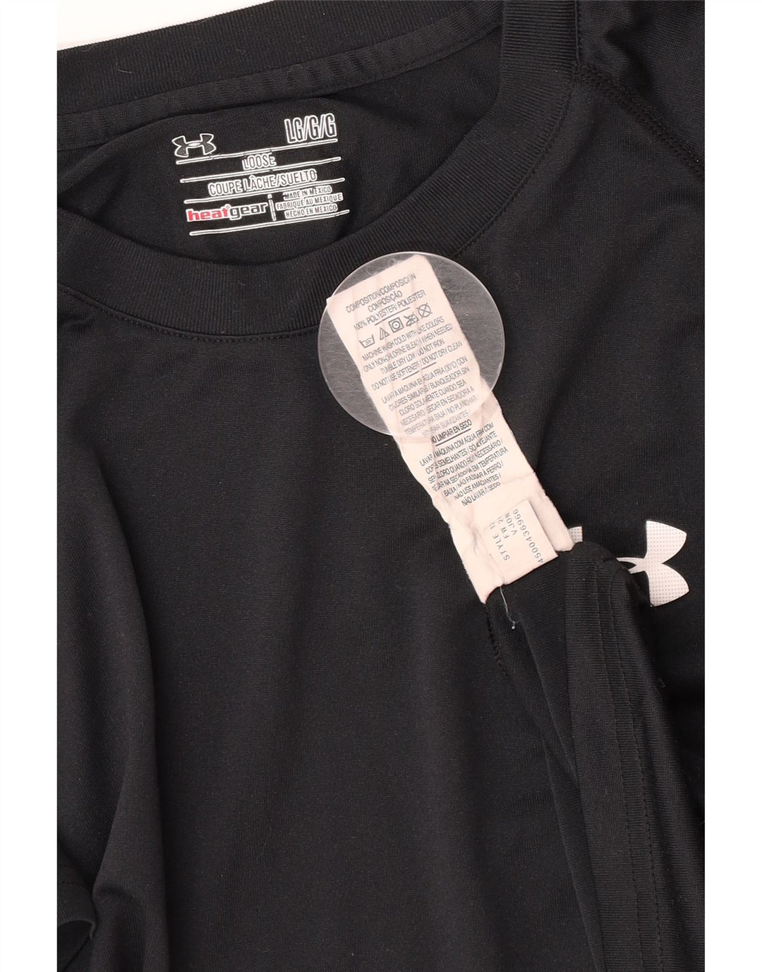 Camiseta masculina Under Armour Heat Gear grande poliéster preto