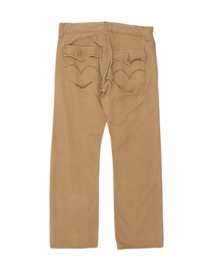 LEVI'S Mens Straight Slim Chino Trousers W32 L30 Beige Cotton Vintage Levi's and Second-Hand Levi's from Messina Hembry 