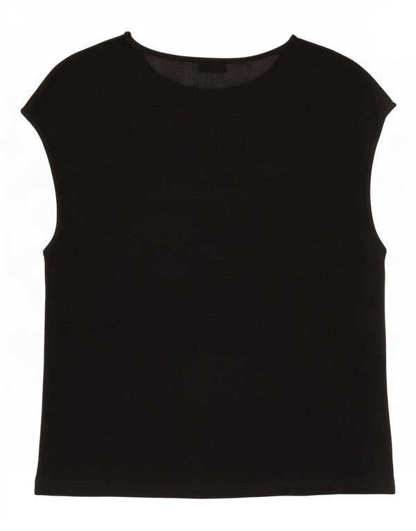 Camiseta feminina Zara Top UK 10 pequena preta